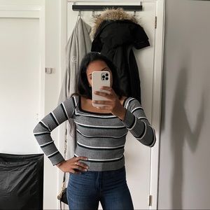 Square Neck Long Sleeve